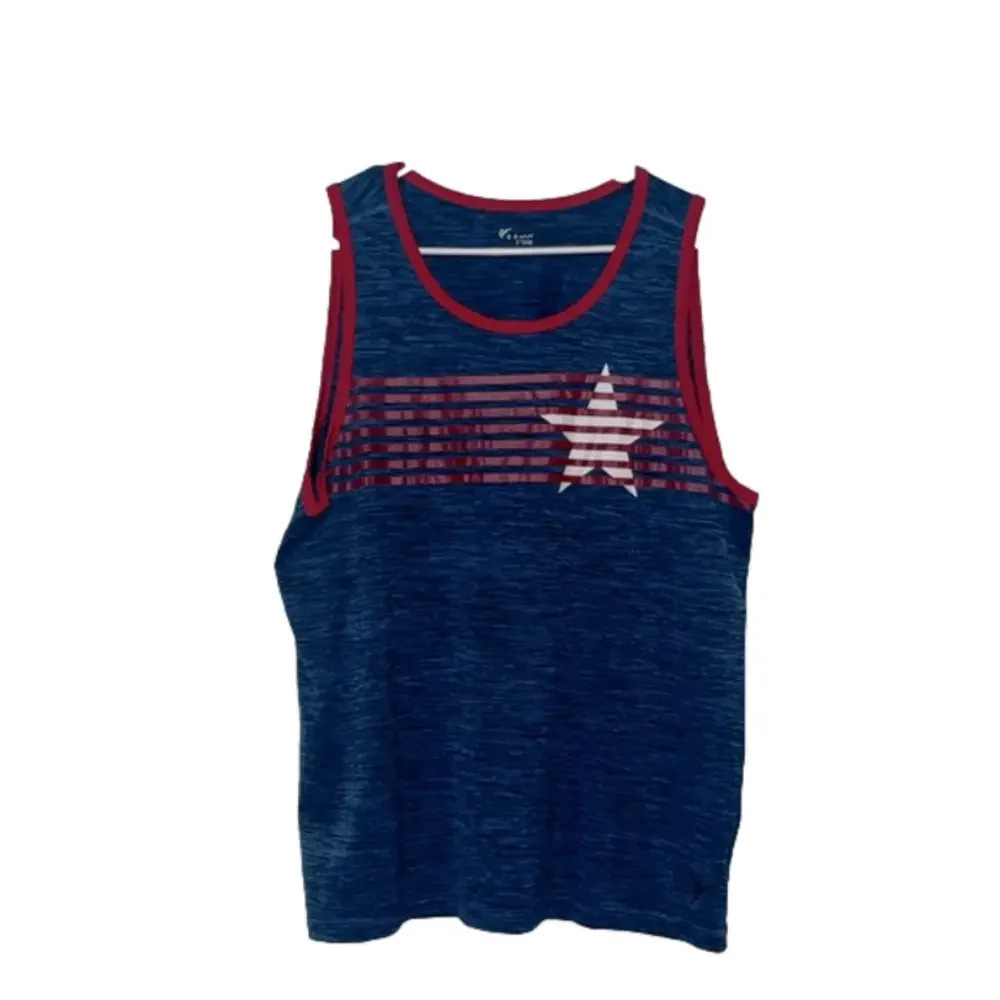 Flawed Old Navy tank top men’s large‎ red white blue old navy tank top gym